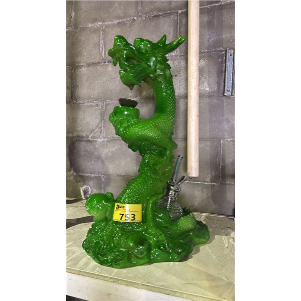 GREEN PLASTIC DRAGON HOOKAH