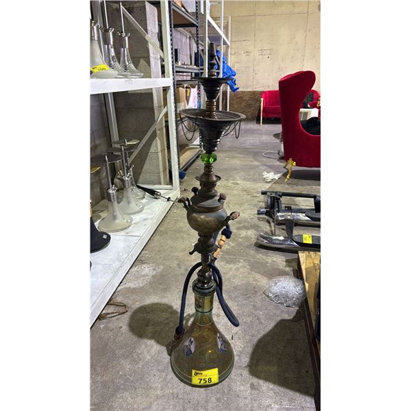 PAINTED GLASS MULTI-TIER HOOKAH
