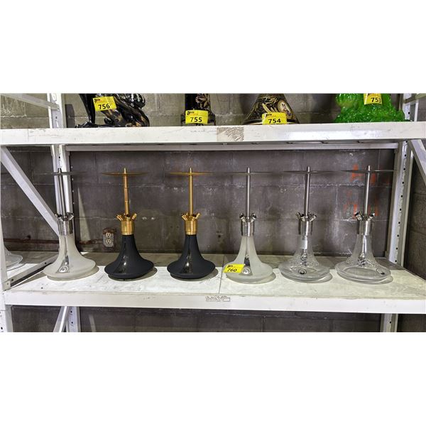 SHELF OF ASSORTED HOOKAH'S