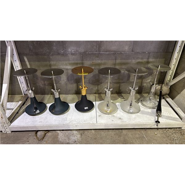SHELF OF ASSORTED HOOKAH'S