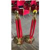 Image 1 : PAIR OF VEVOR CROWD CONTROL STANCHIONS WITH RED VELVET ROPE