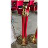 Image 2 : PAIR OF VEVOR CROWD CONTROL STANCHIONS WITH RED VELVET ROPE