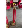 Image 3 : PAIR OF VEVOR CROWD CONTROL STANCHIONS WITH RED VELVET ROPE