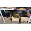 Image 1 : (3) BOXES OF OF BLACK & GOLD THROW CUSHIONS, HOOKAH HOSES, WOOD TRAYS, SMALL CERAMIC BOWLS & MORE