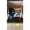 Image 3 : (3) BOXES OF OF BLACK & GOLD THROW CUSHIONS, HOOKAH HOSES, WOOD TRAYS, SMALL CERAMIC BOWLS & MORE