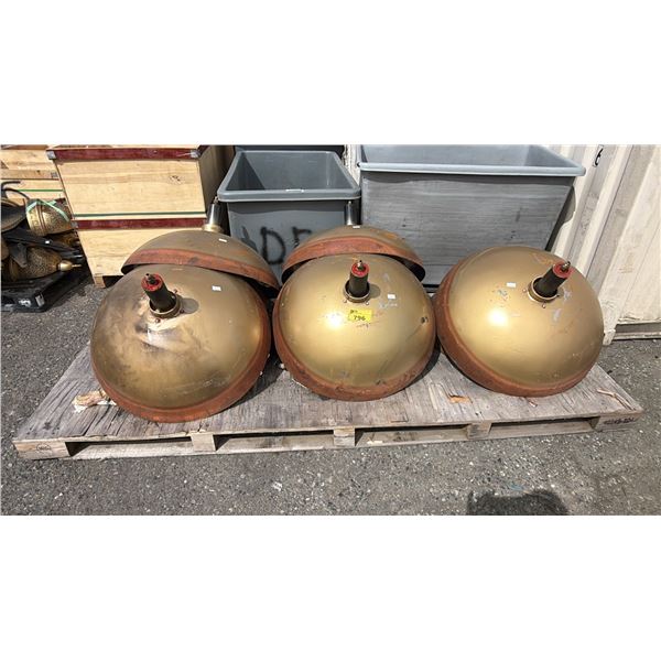PALLET OF LARGE BRASS FIREPITS *MUST TAKE ALL ON PALLET*