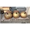 Image 1 : PALLET OF LARGE BRASS FIREPITS *MUST TAKE ALL ON PALLET*