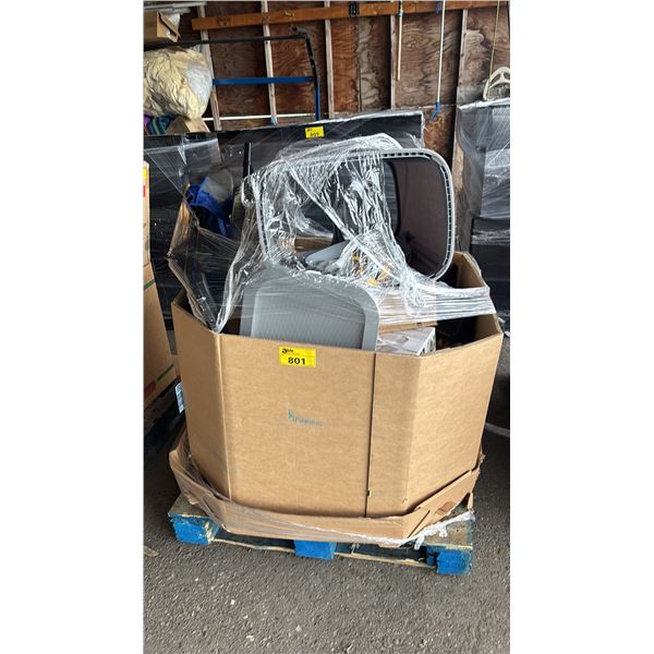 PALLET OF ASSORTED POWER STATIONS, LAUNDRY HAMPER, COOKWARE, RANGE HOOD & MORE *WORKING CONDITION