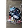 Image 2 : ROLLING METAL WIRE BIN OF ASSORTED CLOTHING *MUST TAKE ALL*