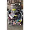 Image 1 : ROLLING METAL WIRE BIN OF ASSORTED CLOTHING *MUST TAKE ALL*