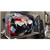 Image 2 : ROLLING METAL WIRE BIN OF ASSORTED CLOTHING *MUST TAKE ALL*