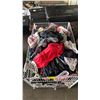Image 2 : ROLLING METAL WIRE BIN OF ASSORTED CLOTHING *MUST TAKE ALL*