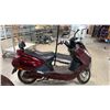 Image 1 : MAROON ELECTRIC SCOOTER WITH KEY, FOB & CHARGER *SCRATCHES ON BOTTOM RIGHT SIDE*
