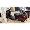 Image 2 : MAROON ELECTRIC SCOOTER WITH KEY, FOB & CHARGER *SCRATCHES ON BOTTOM RIGHT SIDE*