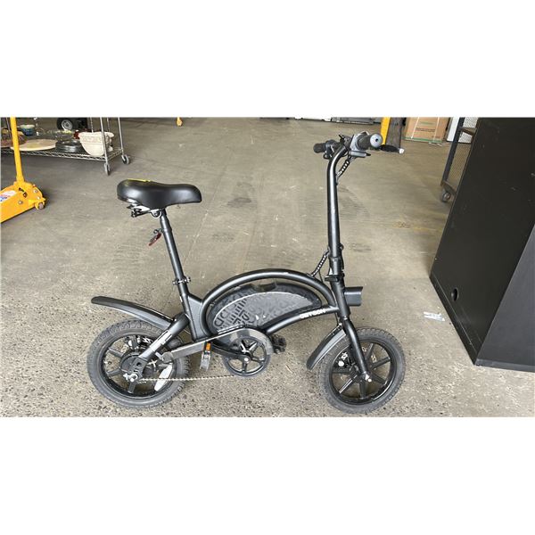 JETSON BLACK E-BIKE *NO CHARGING CABLE/WORKING CONDITION UNKNOWN/MAY BE MISSING PARTS & OR PIECES*