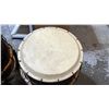 Image 3 : PAIR OF 23" DIAMETER TAIKO DRUMS WITH WOOD STANDS