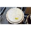 Image 5 : PAIR OF 23" DIAMETER TAIKO DRUMS WITH WOOD STANDS