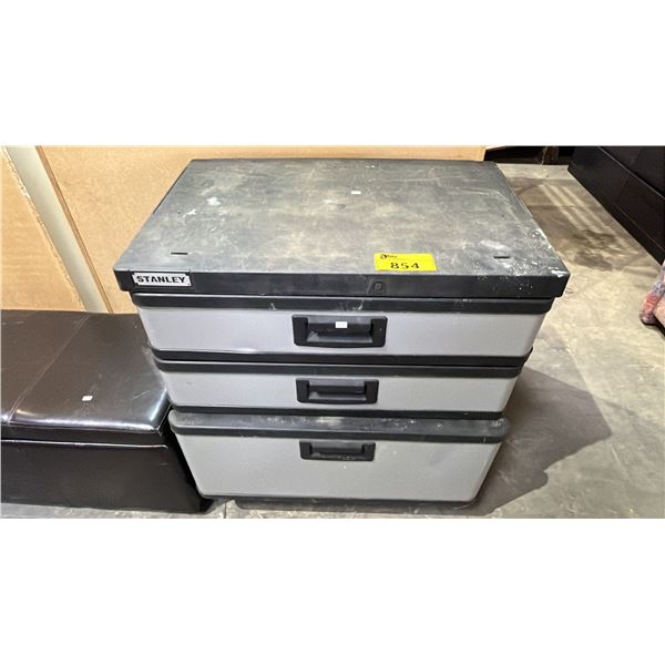 STANLEY 3 DRAWER TOOL CABINET & CONTENTS