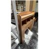 Image 5 : WOOD TWIN HEADBOARD WITH SHELVES & 3 DRAWER WOOD & SEAGRASS STORAGE UNIT