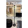 Image 1 : METAL TORCHIERE FLOOR LAMP WITH GLASS SHADE