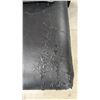 Image 5 : BLACK FAUX LEATHER ARMLESS CHAIR WITH LUMBAR PILLOW: *UPHOLSTERY IS CRACKING IN SEVERAL AREAS*