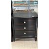 Image 7 : BLACK FAUX LEATHER ARMLESS CHAIR WITH LUMBAR PILLOW: *UPHOLSTERY IS CRACKING IN SEVERAL AREAS*