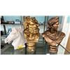 Image 1 : CERAMIC HORSE HEAD & 2 CERAMIC BUSTS