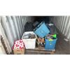 Image 1 : PALLET OF ASSORTED POWER TOOLS, HAND TOOLS, CHAIN SAW , EXTENSION CORDS AND MORE