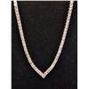 Image 1 : *NEW* 18K GOLD PLATED 4MM PRINCESS CUT SIMULATED DIAMOND (CZ) TENNIS NECKLACE: 18" LONG