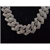 Image 2 : *NEW* PLATINUM PLATED 14MM SIMULATED DIAMOND (CZ) ICED OUT CUBAN LINK NECKLACE: 19.5" LONG