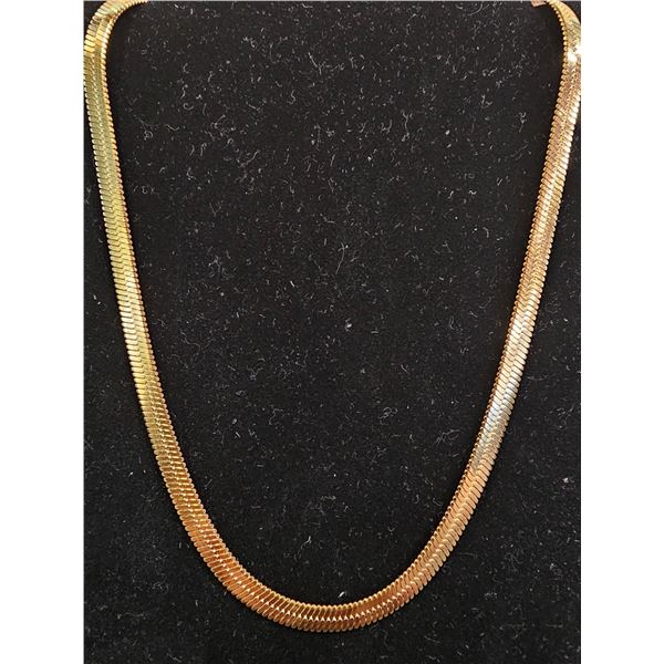 *NEW* 14KT GOLD PLATED 5MM SERPENTINE NECKLACE: 16" - 18" LONG