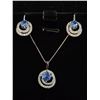 Image 1 : *NEW* .925 SILVER 1.8CTW LAB-CREATED 2 PC SET: 16"-18" LONG