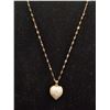 Image 1 : *NEW* 14KT GOLD  PLATED 6.5MM SYNTHETIC PEARL LOCKET NECKLACE: 16"-18" LONG