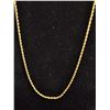 Image 1 : *NEW* GOLD PLATED 2MM TWISTED ROPE NECKLACE; 23" LONG