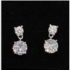 Image 1 : *NEW* .925 SILVER 2.5 CTW EACH SIMULATED DIAMOND (CZ) DANGLE EARRINGS