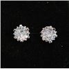 Image 1 : *NEW* PLATINUM PLATED 2CT EACH SIMULATED DIAMOND (CZ) SNOWFLAKE STUD EARRINGS