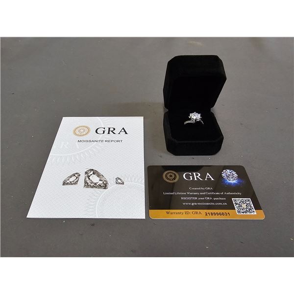 *NEW* .925 SILVER 3CT MOISSANITE LAB DIAMOND SNOWFLAKE RING: RESIZABLE