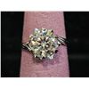 Image 2 : *NEW* .925 SILVER 3CT MOISSANITE LAB DIAMOND SNOWFLAKE RING: RESIZABLE