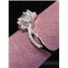 Image 2 : *NEW* .925 SILVER 1CT SIMULATED DIAMOND TWIST RING: SIZE 6