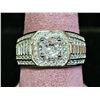 Image 1 : *NEW* .925 SILVER 1CT SIMULATED DIAMOND (CZ) MAN'S RING: RESIZEABLE