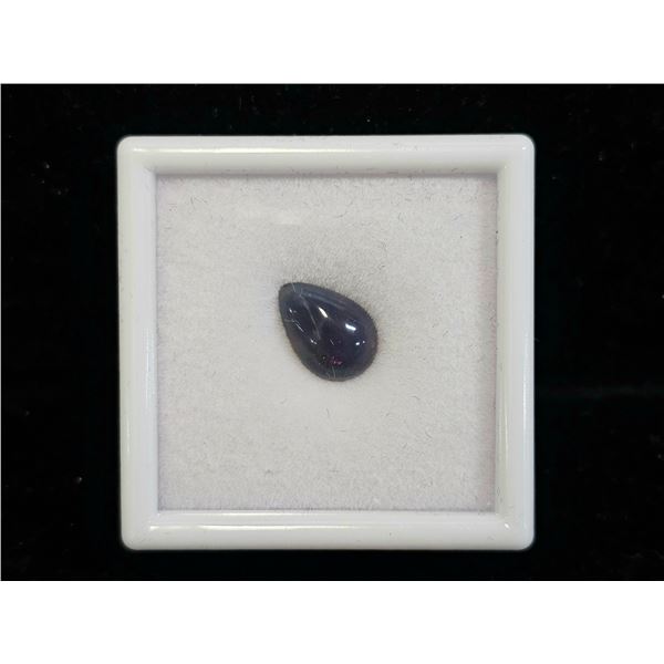 *NEW* 1.8 CT PEAR CABOCHON UNTREATED BLACK OPAL: 8.1MM X 11.9MM