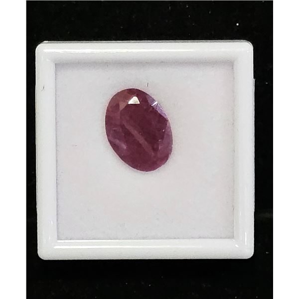 *NEW* 11.4 CT OVAL CUT UNTREATED NATURAL RUBY: 11.9MM X 16.1MM
