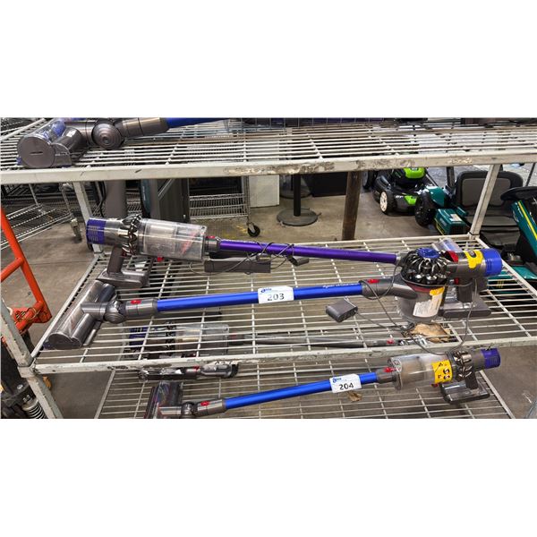 (2) DYSON CORDLESS STICK VACUUMS *WORKING CONDITION UNKNOWN/MAY BE MISSING PARTS & OR PIECES*
