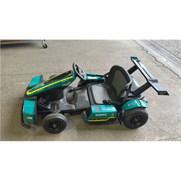 ASTON MARTIN ARAMCO TEAM BRANDED ELECTRIC GO CART *UNKNOWN WORKING CONDITION/MAY BE MISSING PARTS &