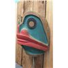 Image 2 : HAND CARVED  & PAINTED FIRST NATIONS WOOD FROG MASK