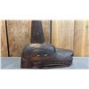 Image 1 : HAND CARVED FIRST NATIONS WOOD WOLF HEAD