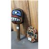 Image 4 : HAND CARVED & PAINTED FIRST NATIONS WOOD SUN PLAQUE & RATTLE