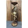 Image 4 : PAIR OF 19" TALL CHERUB PEDESTAL CANDLE HOLDERS