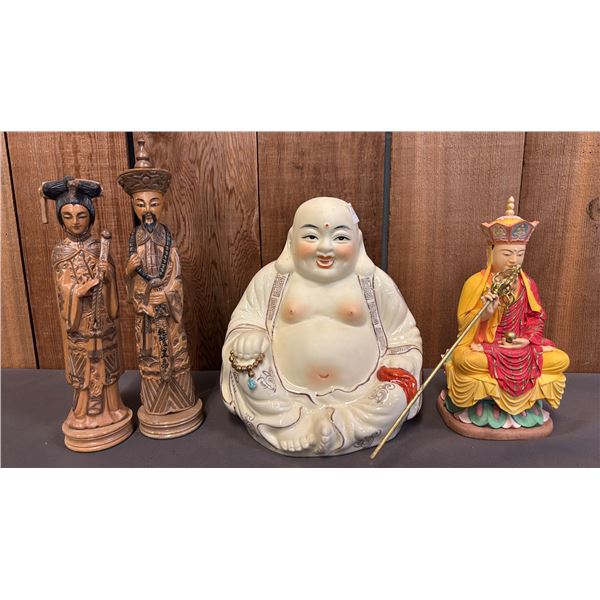(4) ASSORTED ASIAN FIGURES & STATUES