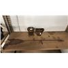Image 1 : ASIAN CARVED STONE VASE (BROKEN IN 2 PIECES) & VINTAGE METAL WEATHERVANE ARROW